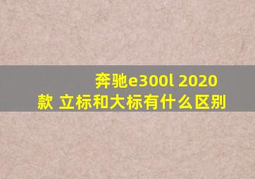 奔驰e300l 2020款 立标和大标有什么区别